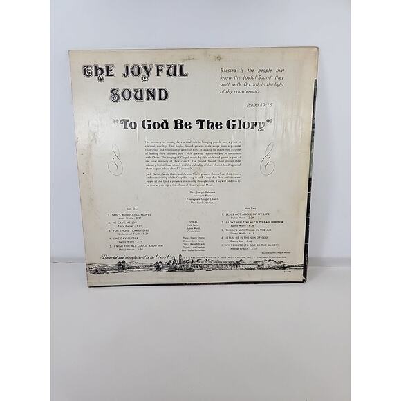 THE JOYFUL SOUND TO GOD BE THE GLORY LP 12" RECORD CHRISTIAN PRIVATE XIAN - Picture 5 of 5